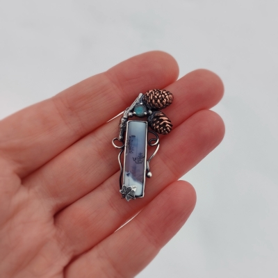 Zimowy Pejzaż Naszyjnik