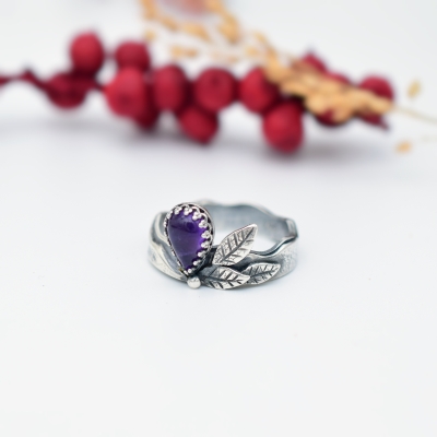 Pierścionek z Ametystem