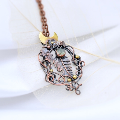 Miedziany Talizman Paproć