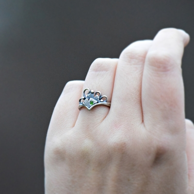 Pierścionek z Diopsydem