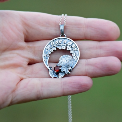 Srebrny Wisiorek z Jeżem