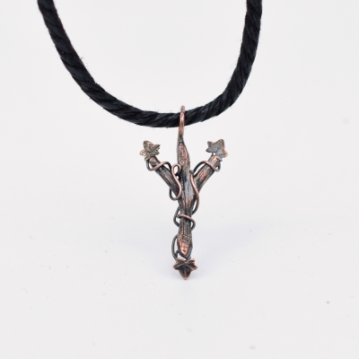 Runa Algiz ᛉ - Zawieszka Miedziana