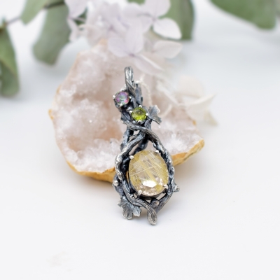 Kwarc z Rutylem Naszyjnik