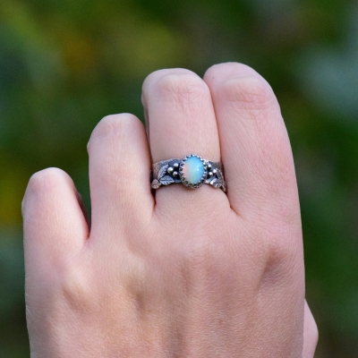 Pierścionek z Opalem Etiopskim