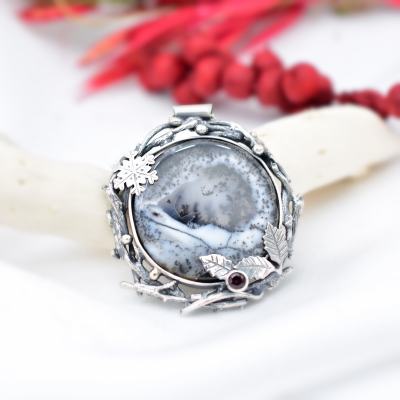 Wisiorek z Opalem Dendrytowym