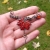 czerwony liść klonu naszyjnik