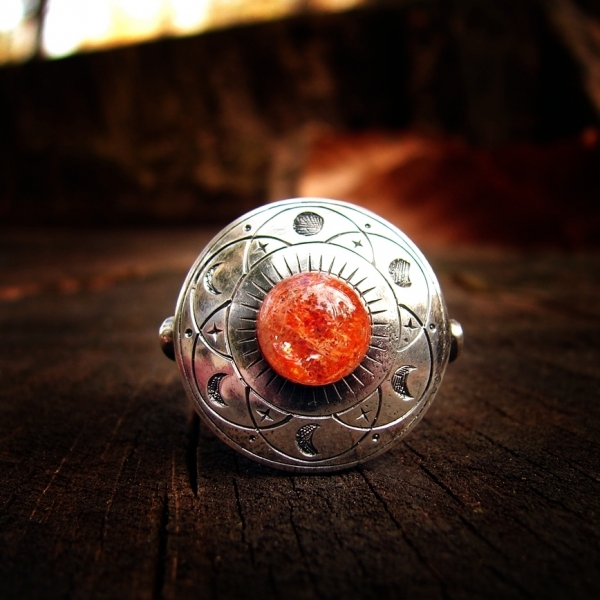 Słoneczny Talizman Pierścionek